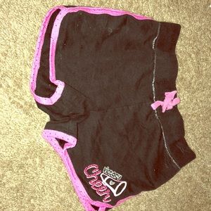 Black and pink shorts for cheer!